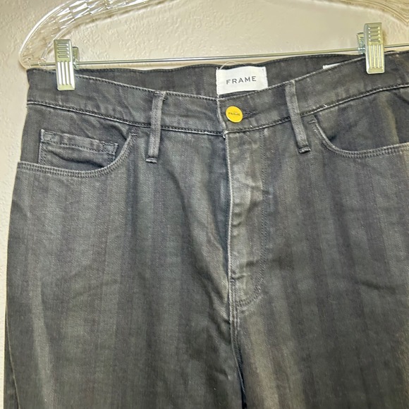 FRAME Le Sylvie slender straight women's 29 black striped casual going out party - Picture 2 of 9